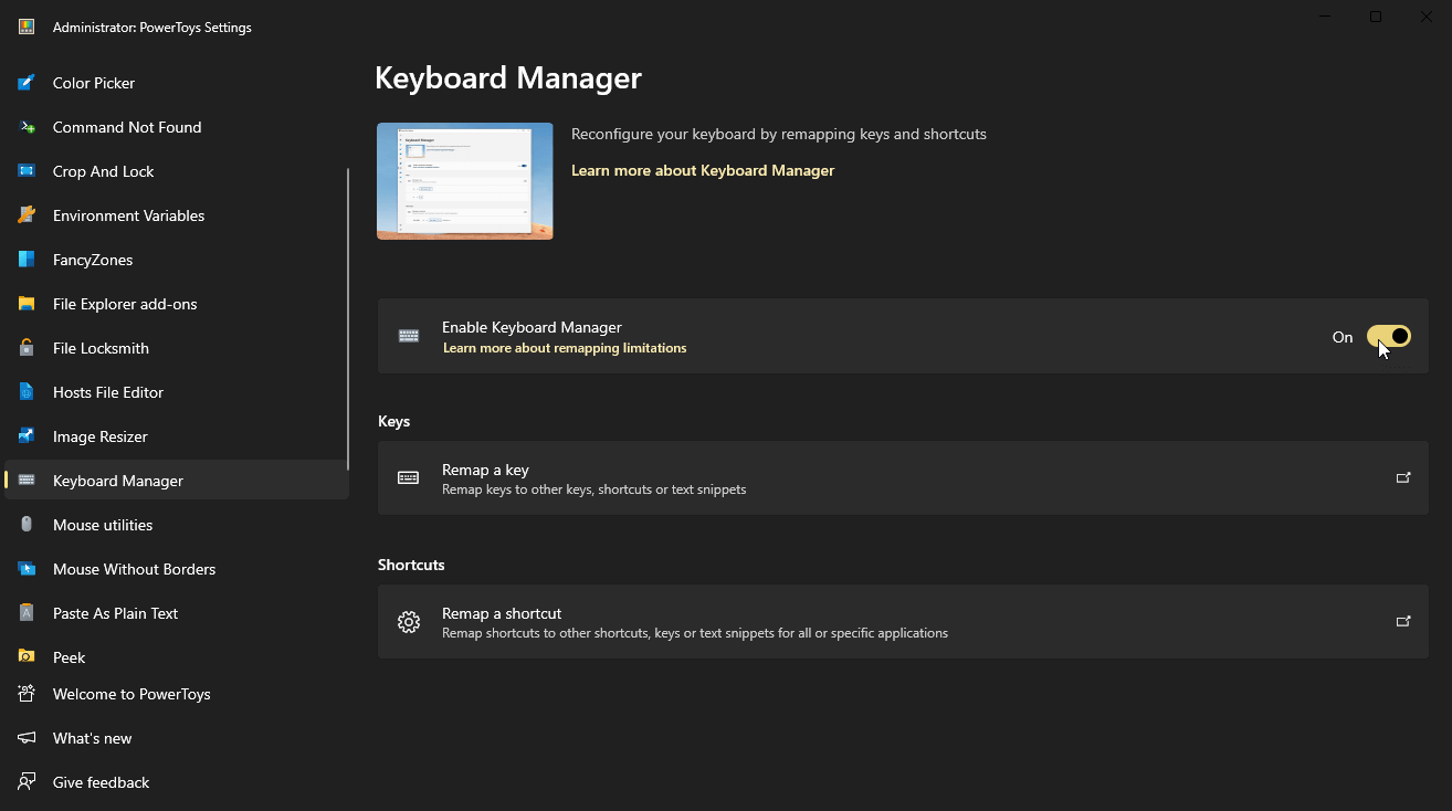 Keyboard Manager